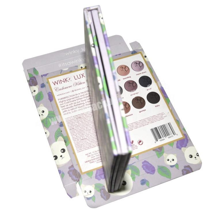 Custom printing cardboard eyeshadow cosmetic packaging paper box with LOGO