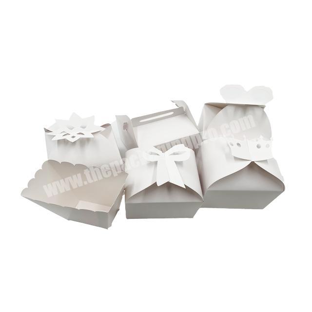 Custom printing cardboard food grade paper packaging gift box series for sweet cheese desert cake