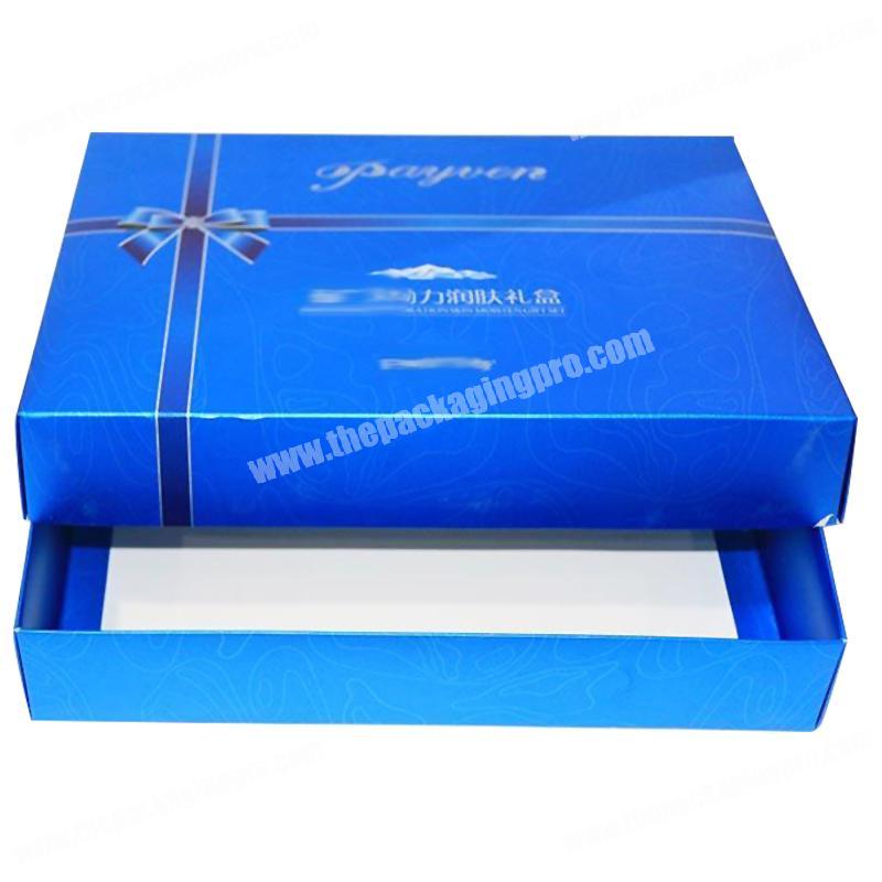 Custom printing cardboard paper box  lid and base clothing packaging gift box