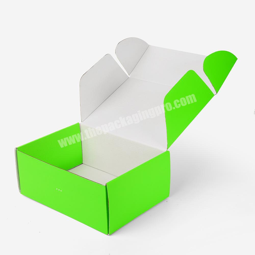 Custom Printing Color Carton Mail Green Box Cardboard Packaging Mailer Corrugated Box