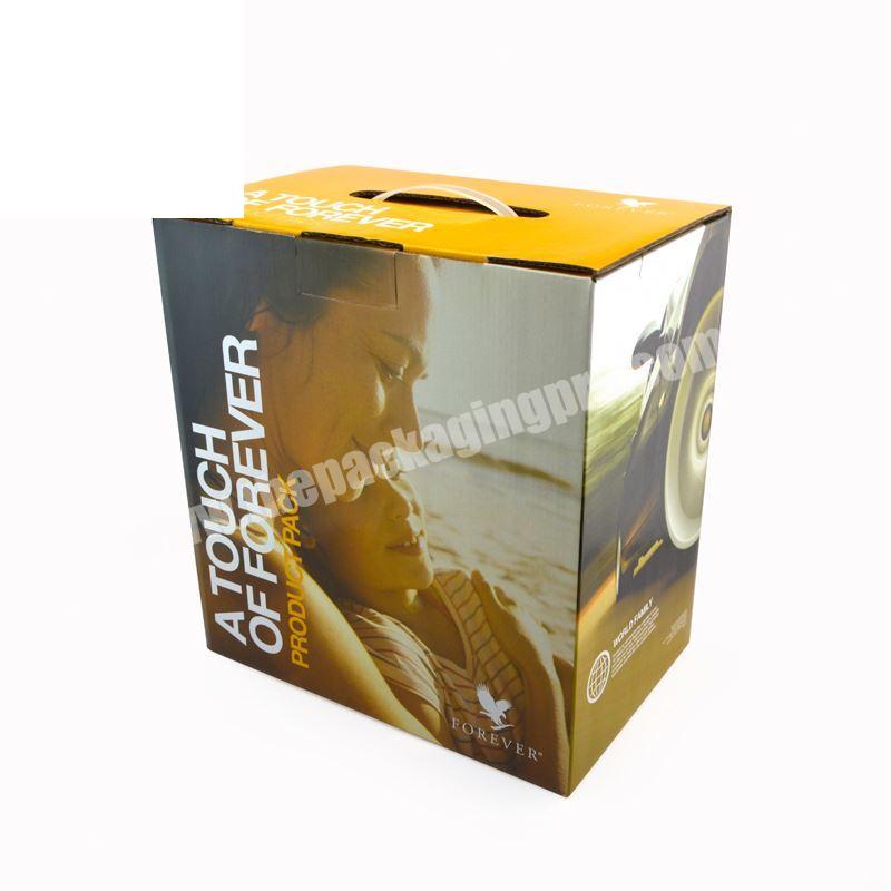 Custom Printing Corrugated Paper Box Packaging with Handle