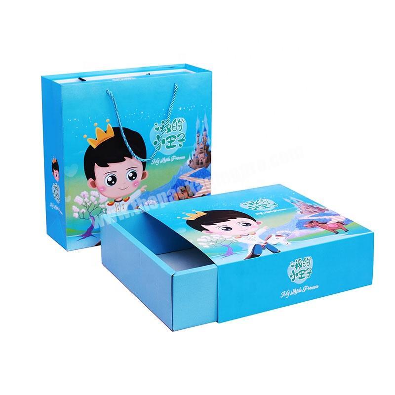 Custom Printing Corrugated Paper Cardboard Folding Drawer Gift Set Box For Children