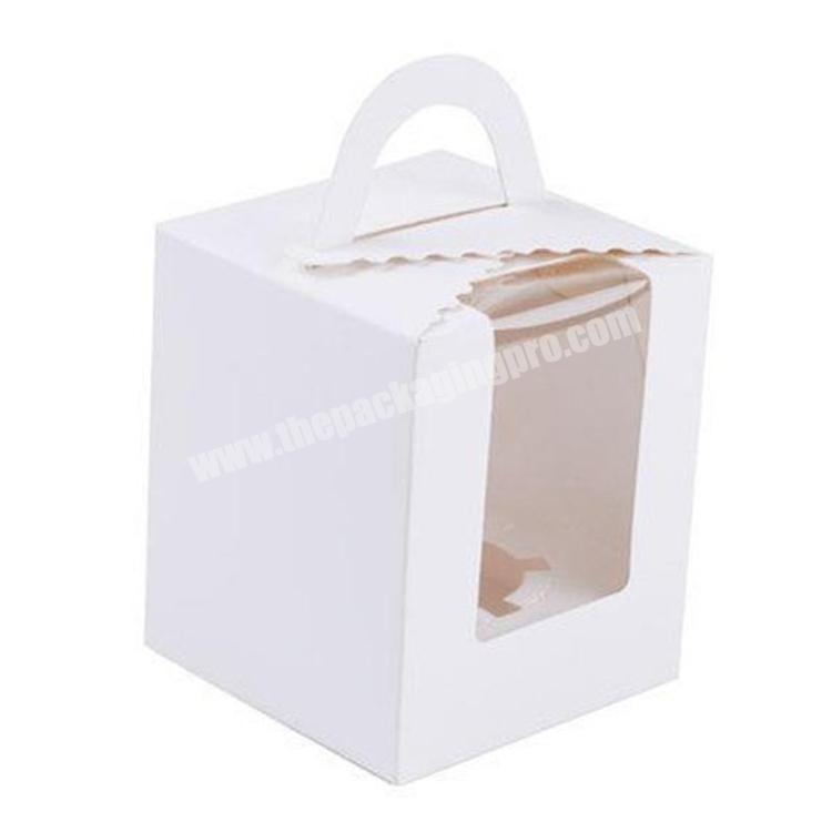 Custom Printing Creative Design Plain White Small Cupcake Delivery Box 12X12 For Wedding