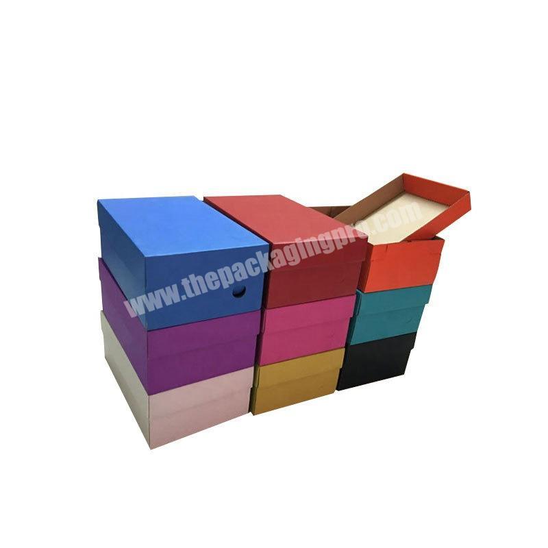 Custom Printing Different Types Cheap Price Flat Corrugated Carton Shoes Packaging Box