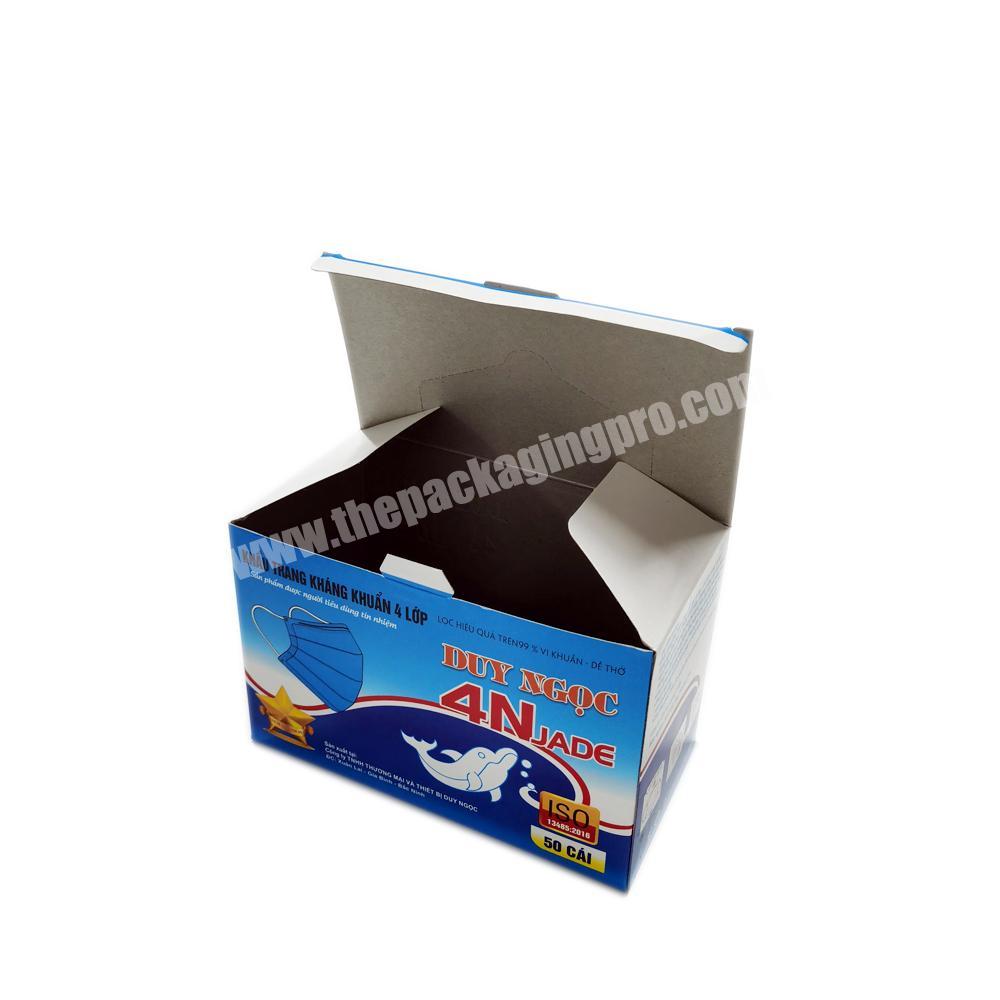 Custom Printing Disposable Paper Disposable Surgical Personal Protection Face Mask Packaging Box