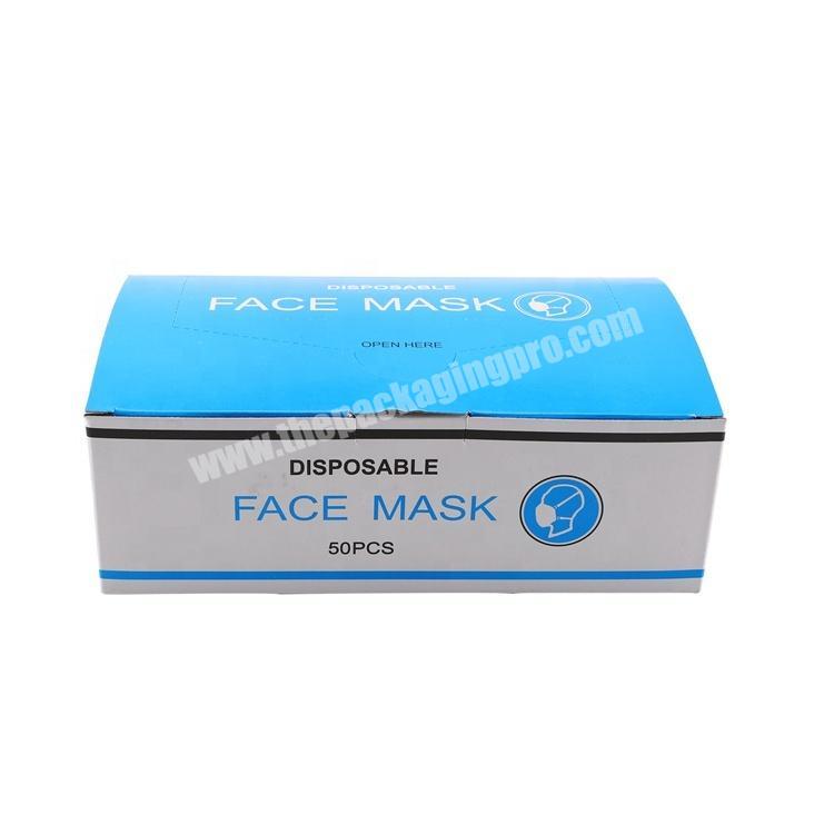 Custom Printing Disposable Paper Surgical Personal Protection Packaging Box for Face Mask