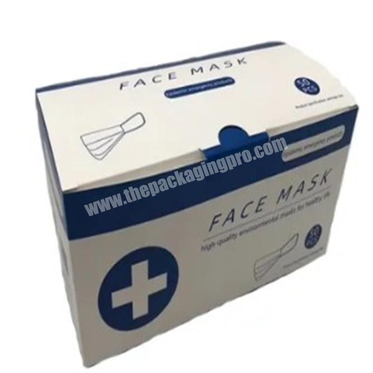 Custom Printing Disposable Surgical Face Mask Paper Packaging Box