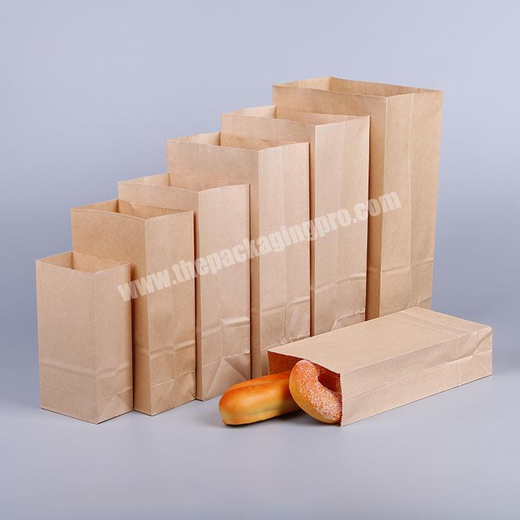 Custom Printing Eco Friendly Recycle White Paper Bag Sandwich Food Spout Top Kraft Paper Bag