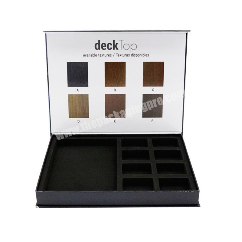 Custom printing eyeshadow paper box with black inserts high quality customized empty eyeshadow pallet packaging box