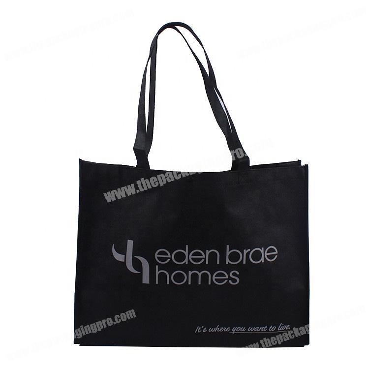 Custom printing grocery tote handle reusable nonwoven shopping bag