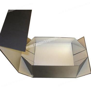 Custom Printing High Quality Own Design Luxury Logo Cardboard White Paper Black Ribbon  Gift Packaging Folding Box