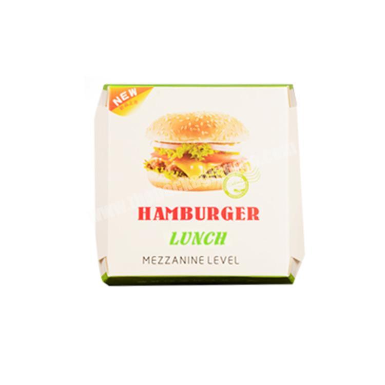 custom printing kraft paper square hamburger food product packaging box