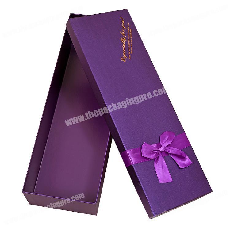 Custom Printing Logo Rectangular Cardboard Paper Silk Lining Golden Rose  Gift Packaging Box