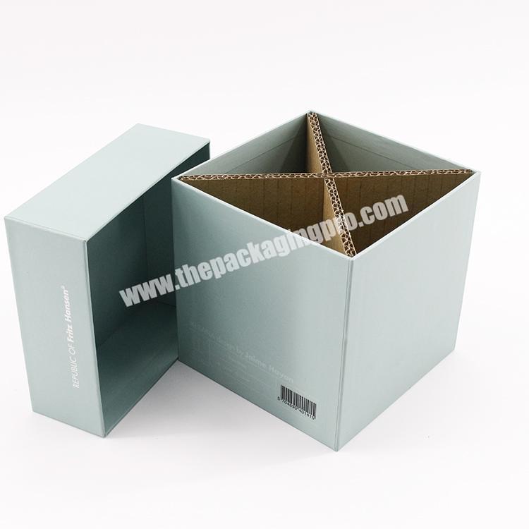 Custom printing luxury cosmetic set packaging box lid and base skin care packaging box with corrugated inserts