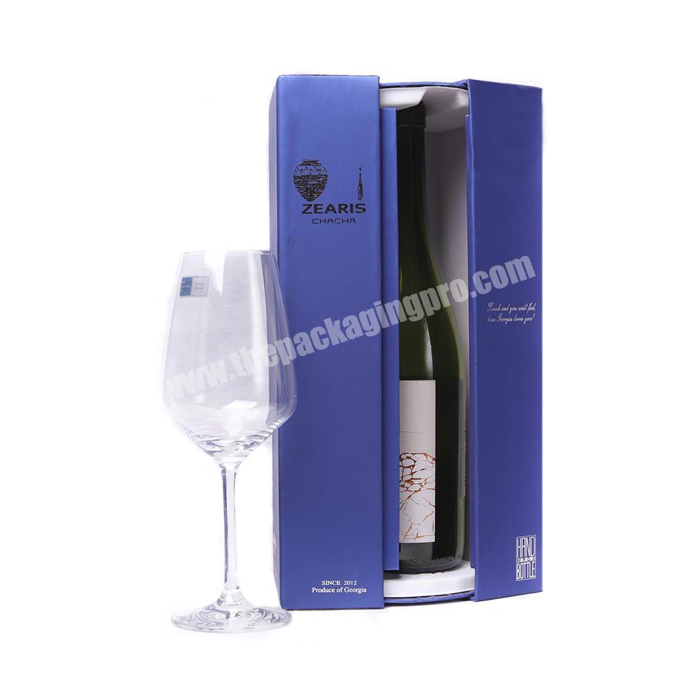 Custom Printing Luxury White Cardboard Wine Box , Recyclable Paperboard Beverage Packaging Box