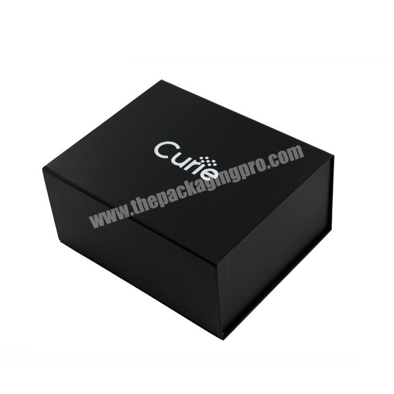 Custom Printing Magnetic Apparel Packaging Black Cardboard Box For Sports Shoes