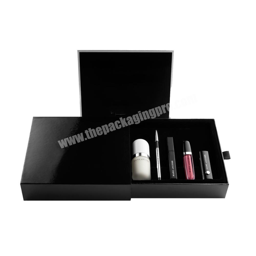 Custom Printing Matte Black Cardboard Cosmetic Lipstick Box PackagingLip glossLip Glaze Gift Box with Insert