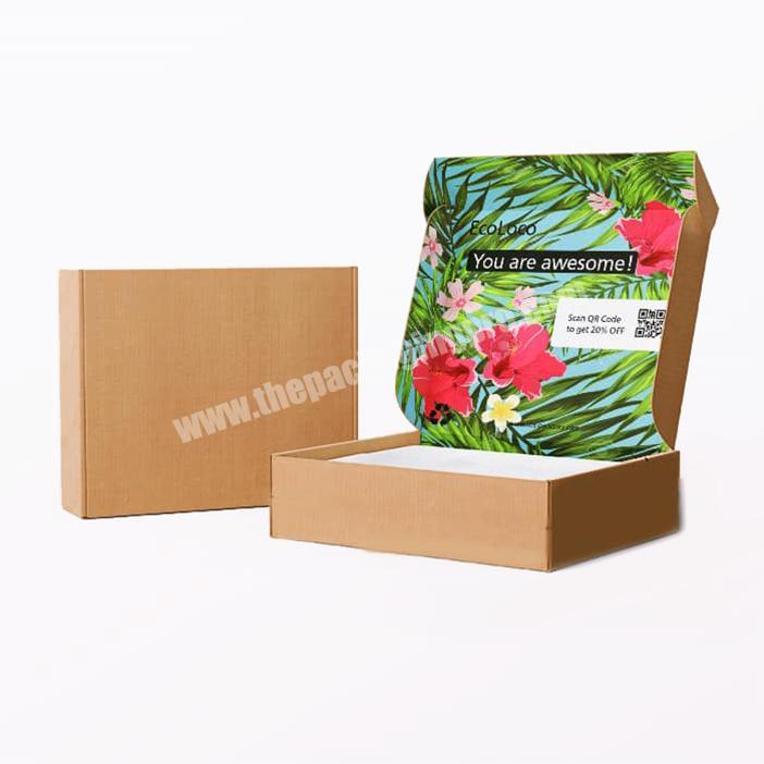 Custom Printing Packing Paper Cosmetic Rectangle Folding Paper Box With Handle