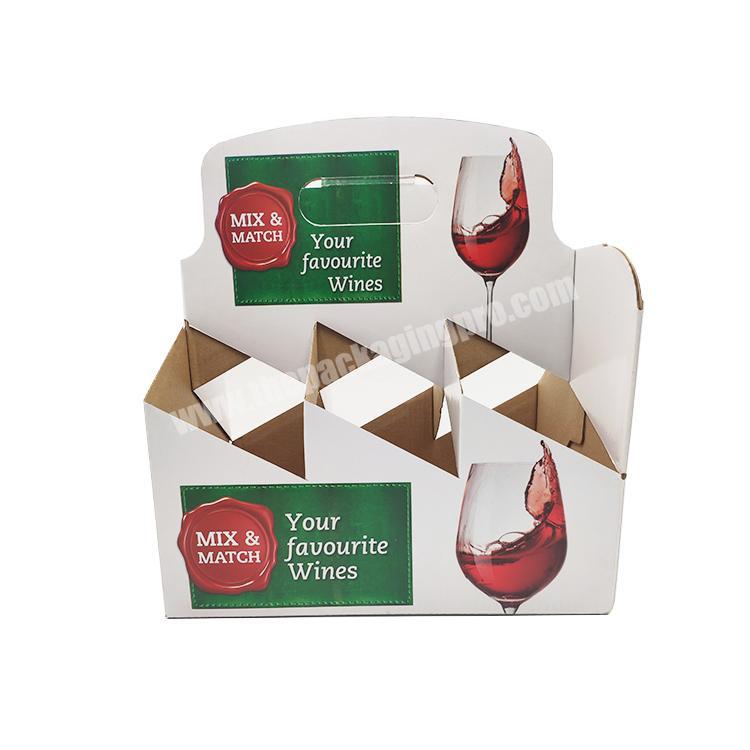 Custom Printing Paper Box Glass Bottle Packaging Wine Package Carrier Box