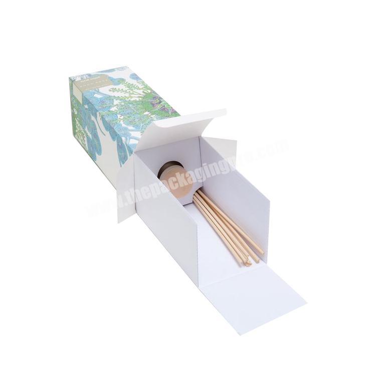 Custom printing paper candle reed diffuser incense sticks packaging box