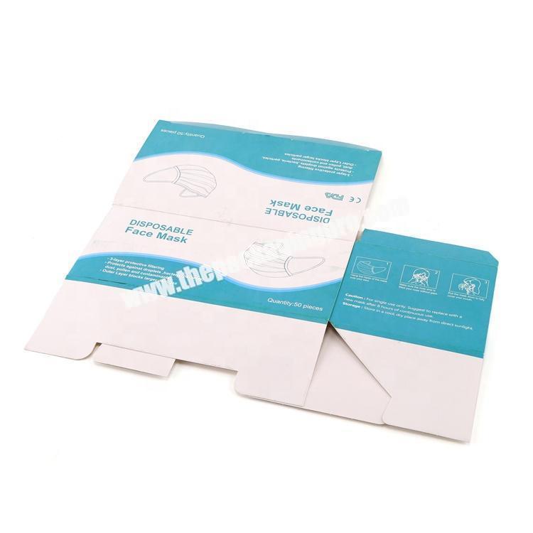 Custom Printing Paper Packaging Box for Disposable Surgical Face Mask