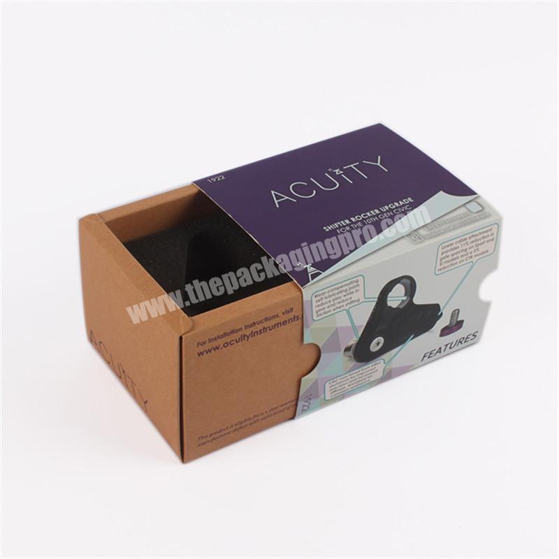 Custom Printing Recycled Electronic Product Brown Match Drawer Kraft Paper Box Packaging