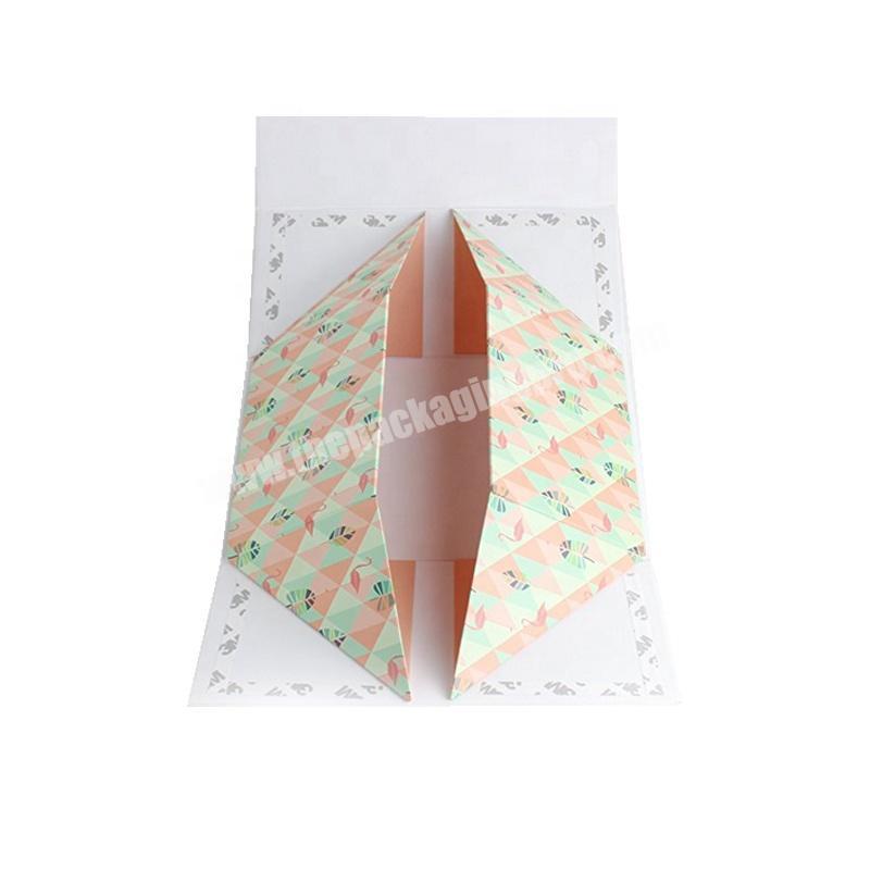 Custom Printing Recycled Paper White Storage Folding Boxes Cardboard Gift Box With Ribbon