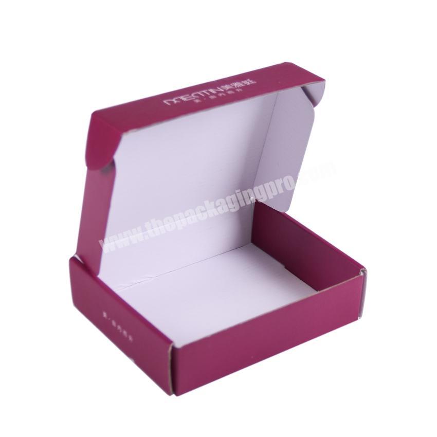 Custom printing red flip top corrugated paper clothes packaging box