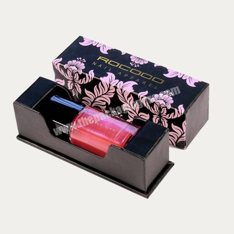 Custom printing single nail polish box packaging paper boxes for nail polish