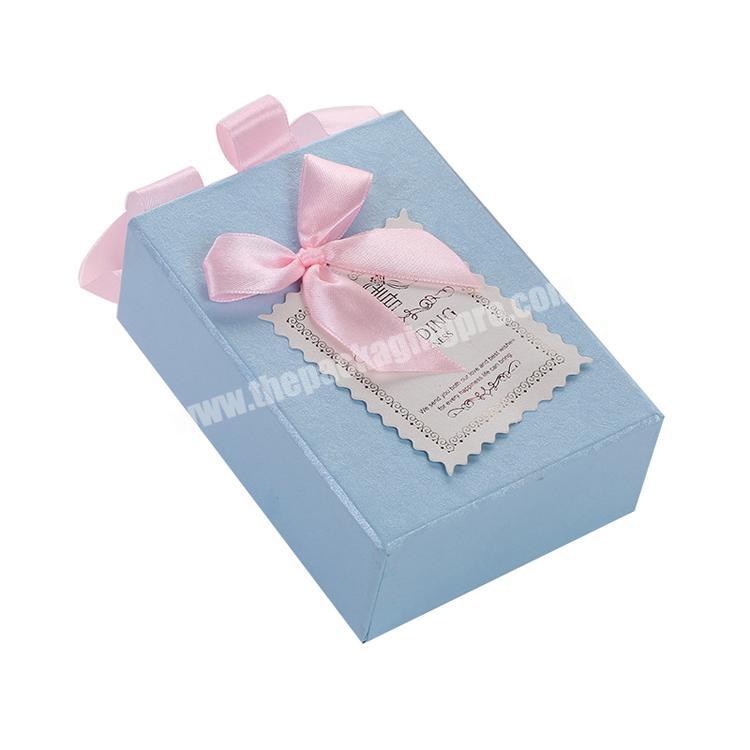 Custom printing small drawer ribbon handle bridesmaid wedding gift box