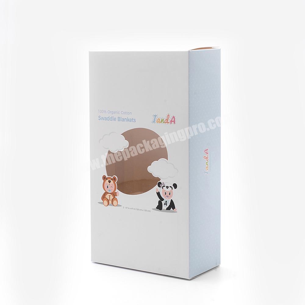 Custom Printing White Card Electronics Cosmetics Packaging Paper Box With Pvc Window