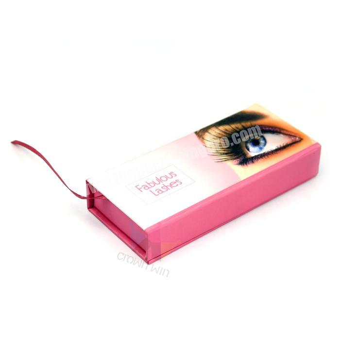 Custom private label empty mink eyelash box packaging