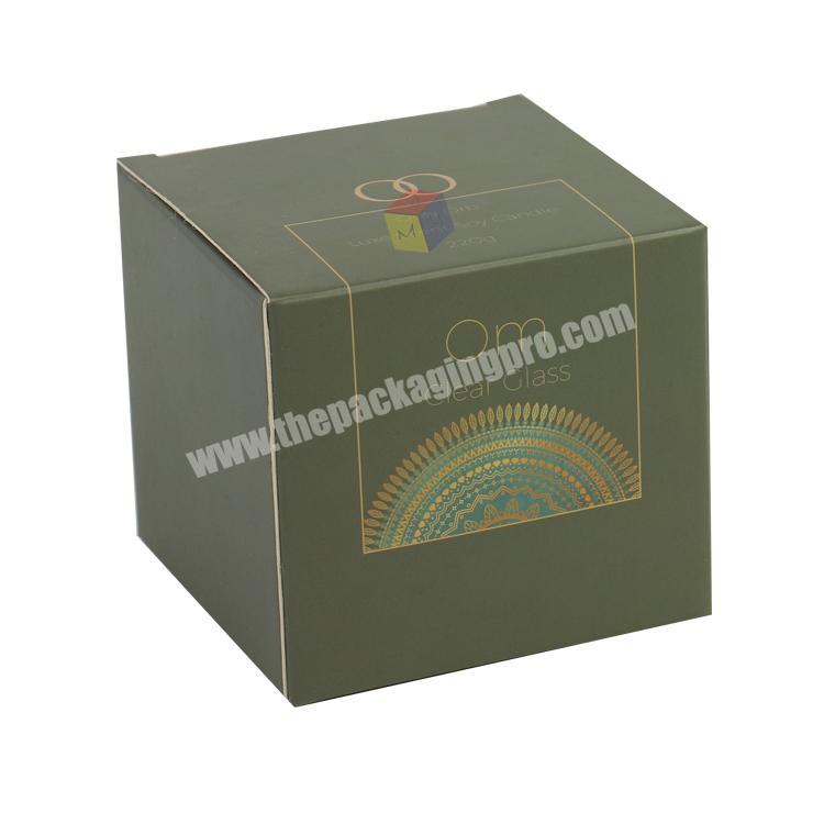 custom private label foldable cardboard box printing candle packaging