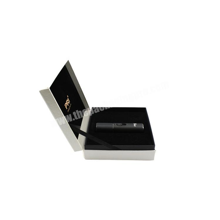Custom product packaging box book shape black rigid cardboard paper packing magnetic closure boxes