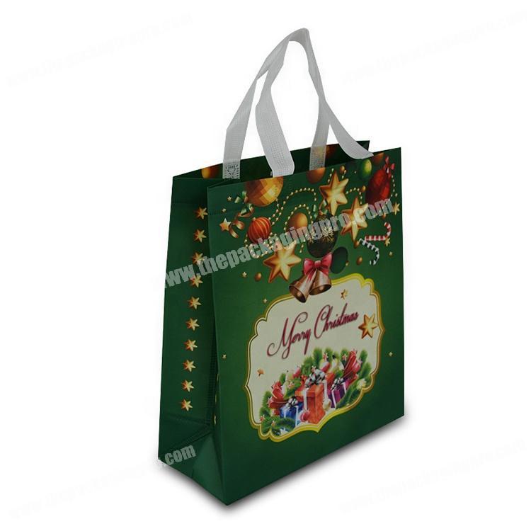 Custom promotion Christmas non-woven reusable produce bags