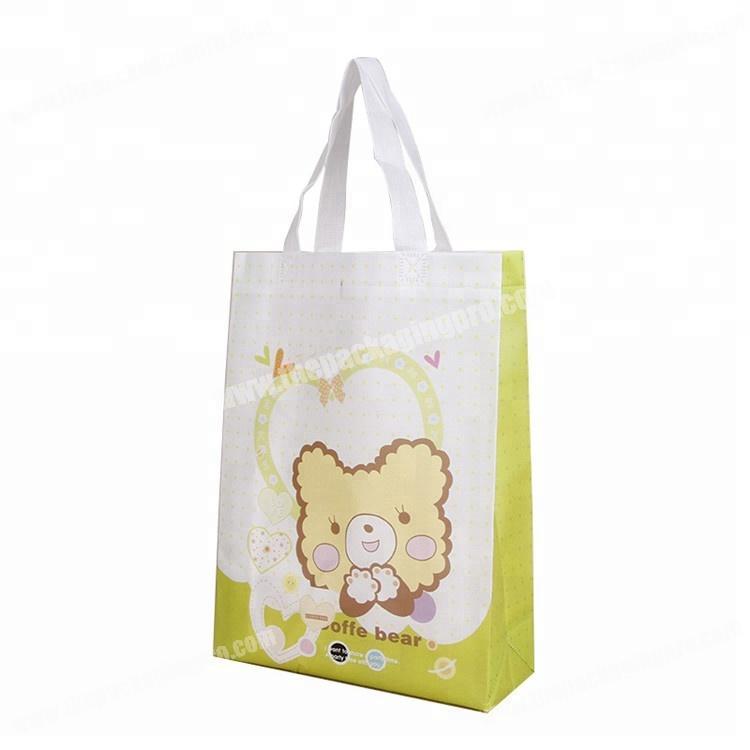 Custom promotional laminated PP reusable non woven bag for shopping