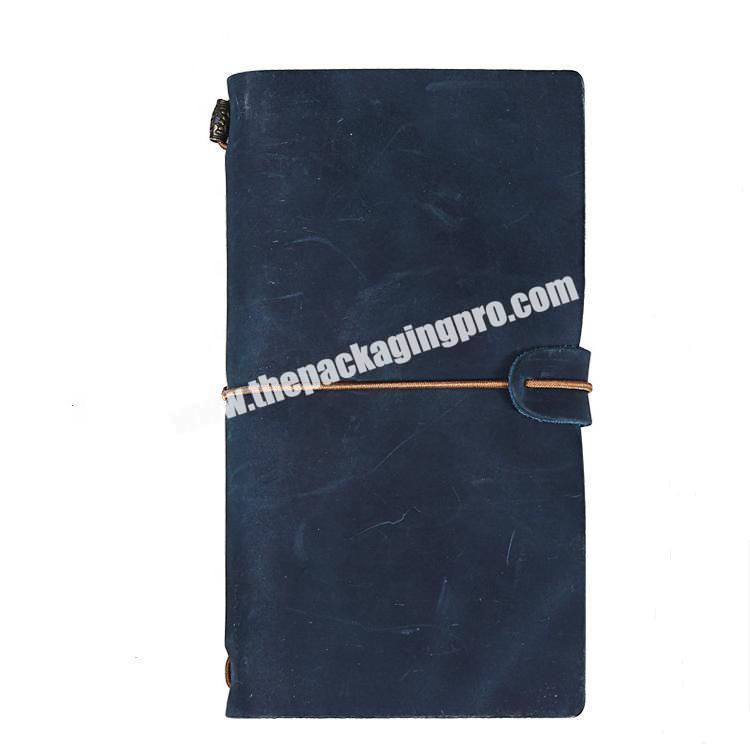 Custom Pu Leather Vintage Travel Journal A6 Handmade Writing Student Notebook Embossed Logo Genuine Leather Planner Journals