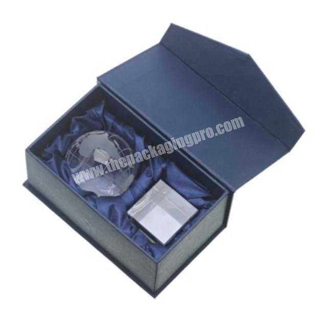 Custom Pu Sponge Packaging Black Velvet EVA Foam Insert Die Cut Box With Logo Printing