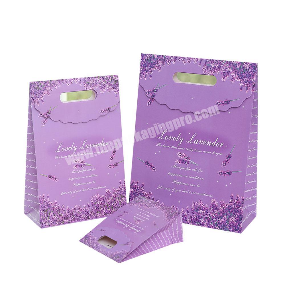 Custom purple mini candy box paper gift bag