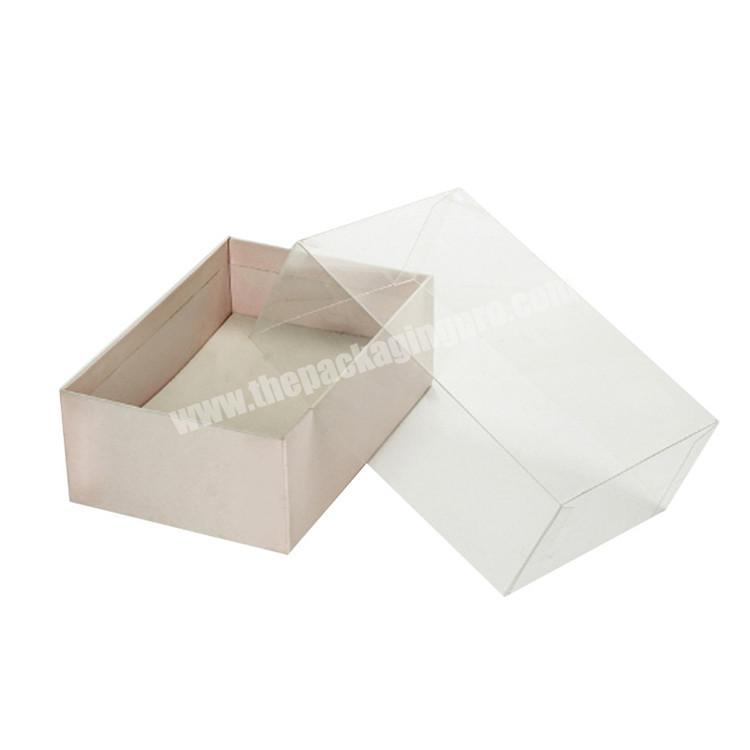 Custom Quality Packaging Paper Package Gift Box With Clear Lid Top