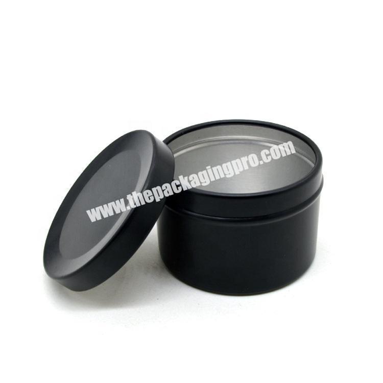 custom ready to ship food grade round cookie tins black round tin can packaging
