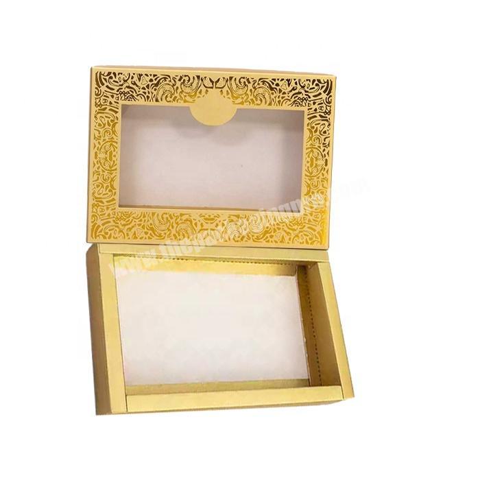Custom rectangle cardboard boxes with clear window for gift packaging