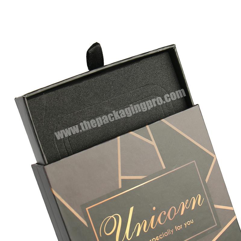 Custom Rectangle Retail Recyclable Mini Phone Case Packaging Drawer Gift Box With Logo Foam Insert
