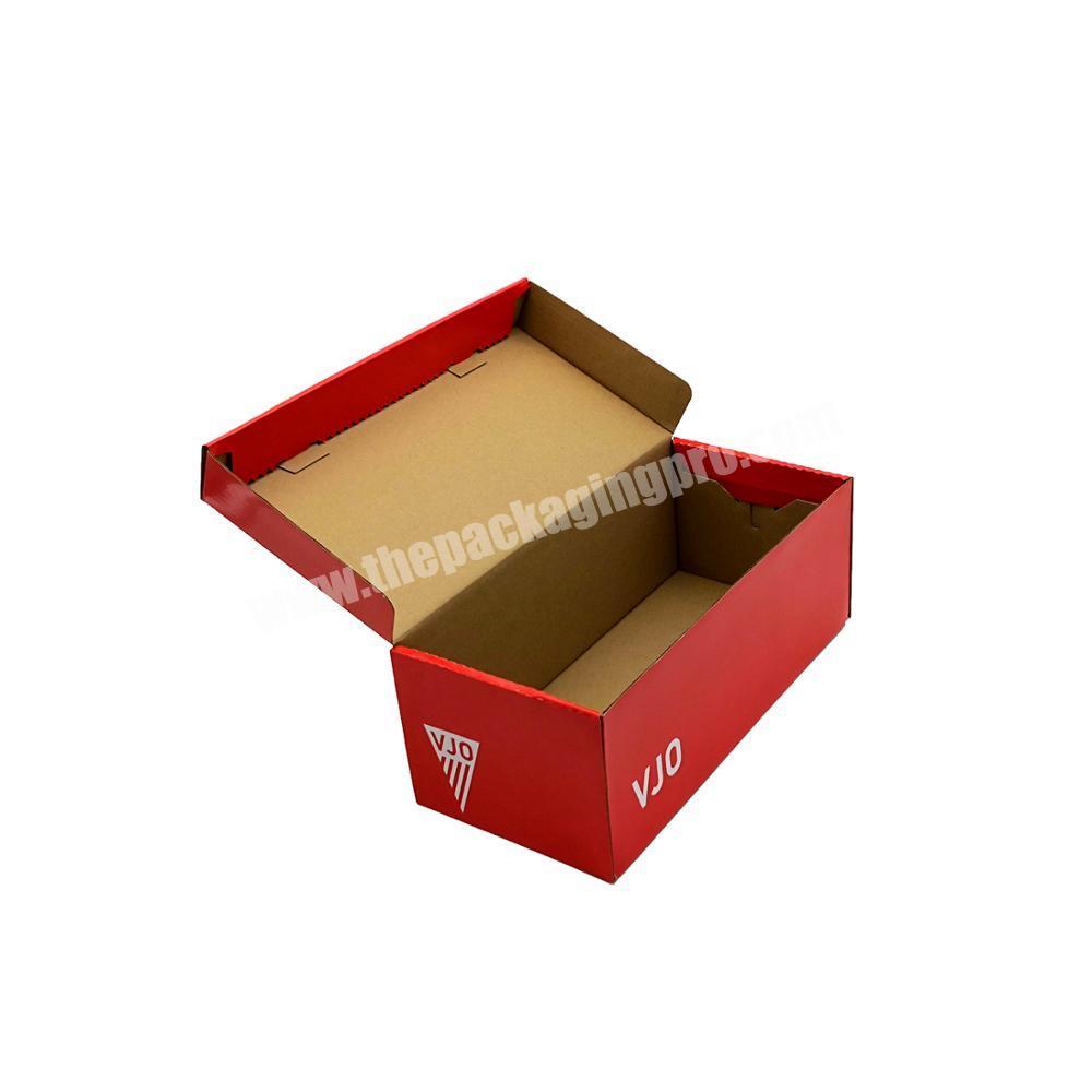 Custom Recycled Cheap Price Printing Logo Flat Folding Corrugated Paper Packaging Shoe Box