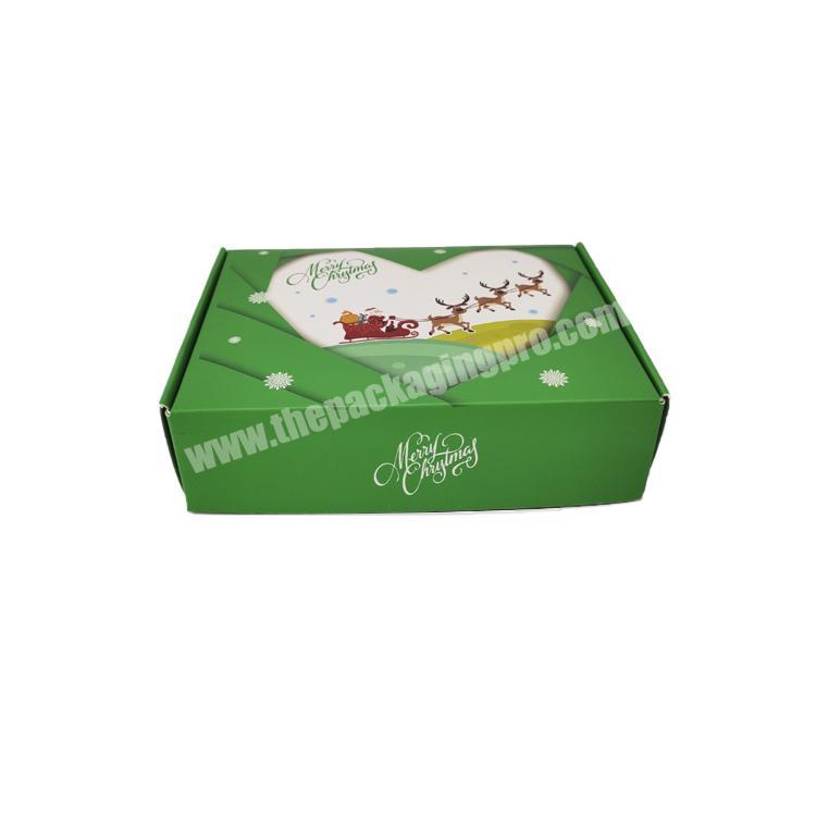 Custom recycled eco-friendly printing christmas packaging shipping paper gift box for candy