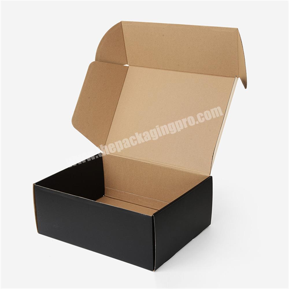Custom Recycled Logo Printing Black Shoes Paper Corrugated Packaging Shipping Mailer Post Box