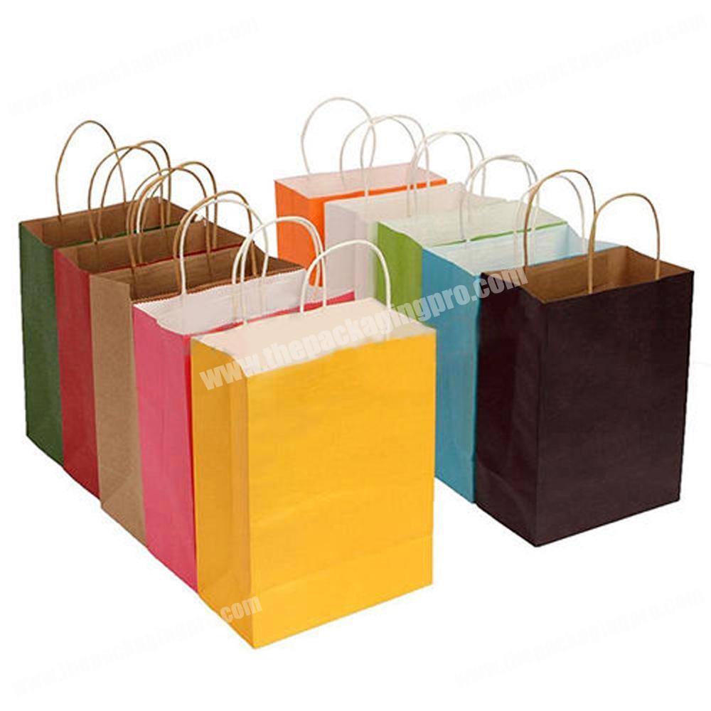 Custom recycled luxury craft gift carry shopping brown kraft paper bags