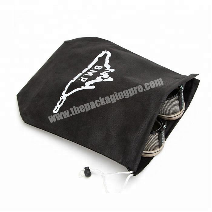custom recycled non woven fabric travel shoe bags travel printed logo