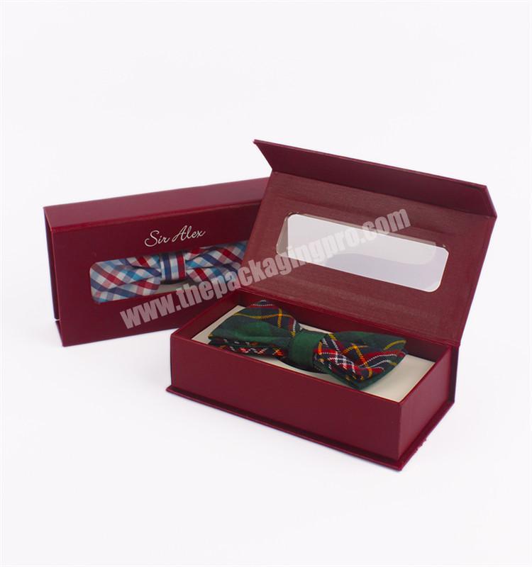 Custom Red Tie Paperboard Paper Packing Closure Gift Magnet Box