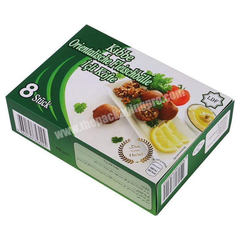 Custom retail ready orientalische fleischrolle food meatball 8 stuck packaging box